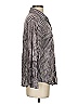 David Cline Stripes Brown Silver Long Sleeve Blouse Size S - photo 4