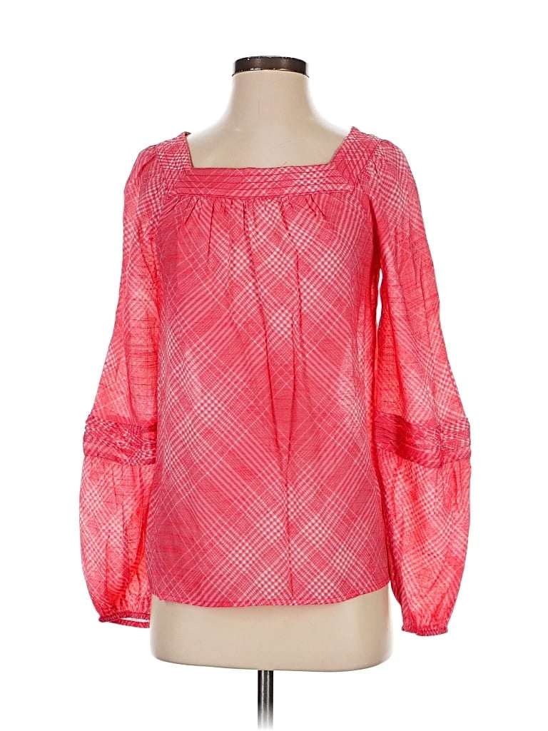 Pre-owned Lc Lauren Conrad Long Sleeve Blouse In Red