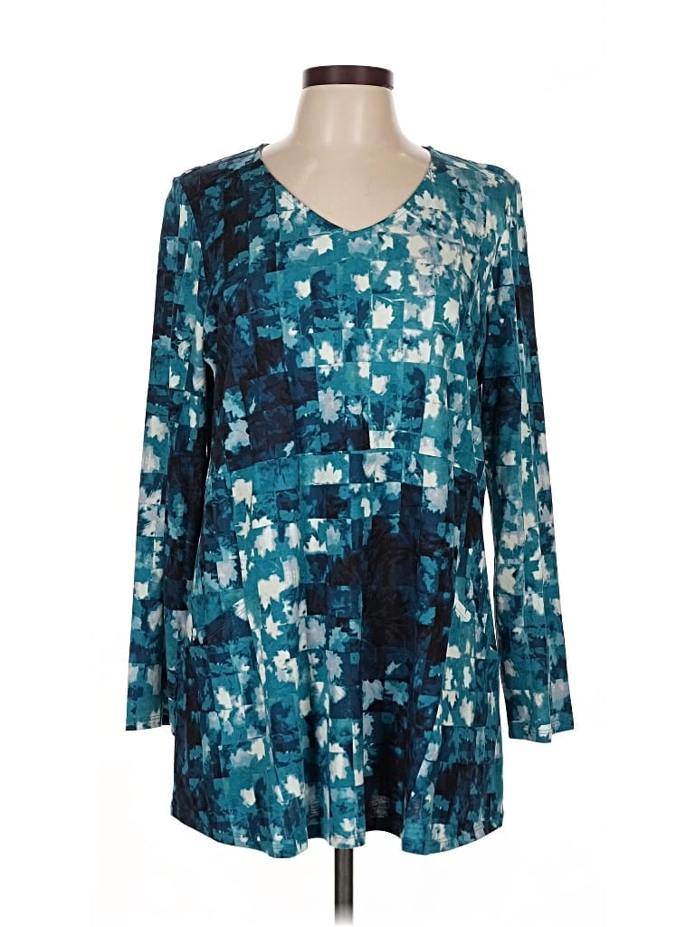 PUREJILL Pre-owned Long Sleeve Blouse In Blue