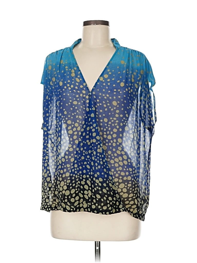 Pre-owned Cabi 3/4 Sleeve Blouse In Blue