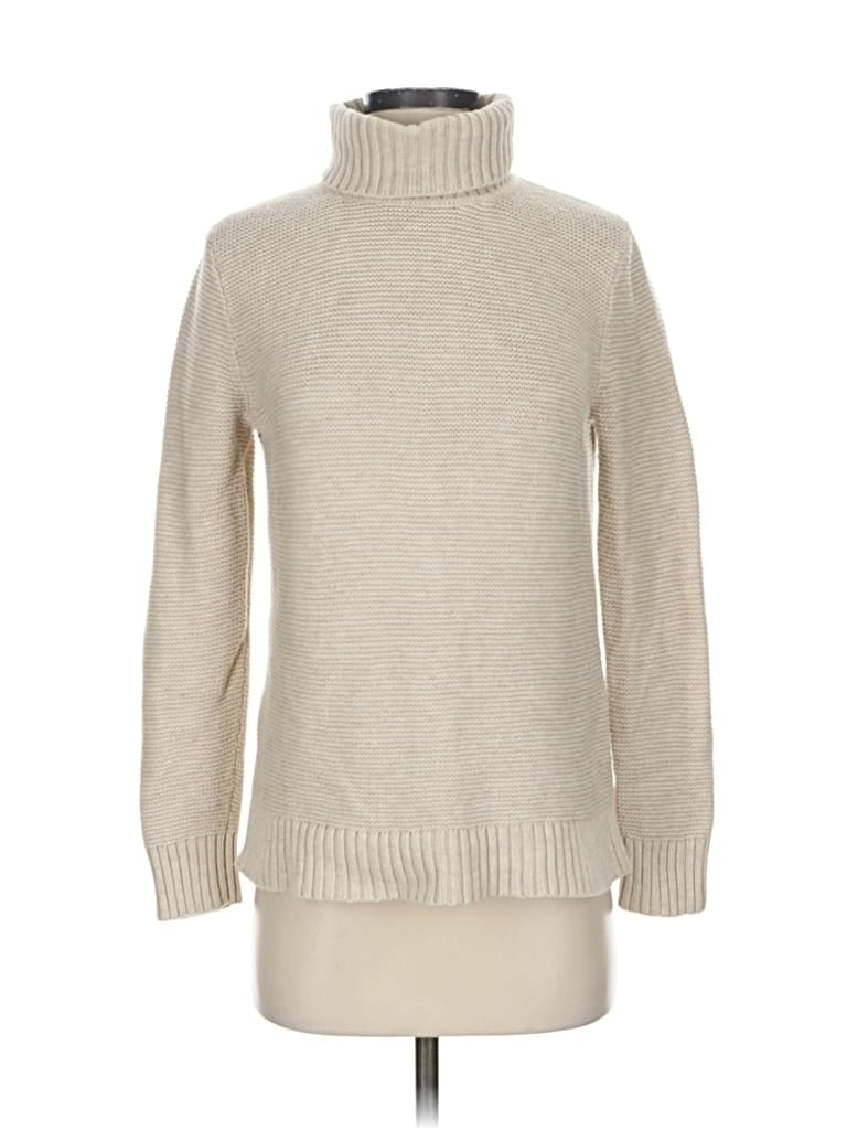 Pre-owned J.crew Factory Store Turtleneck Sweater In Brown