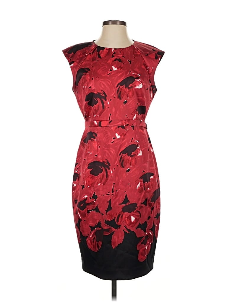 Pre-owned Tahari Cocktail Dress In Red