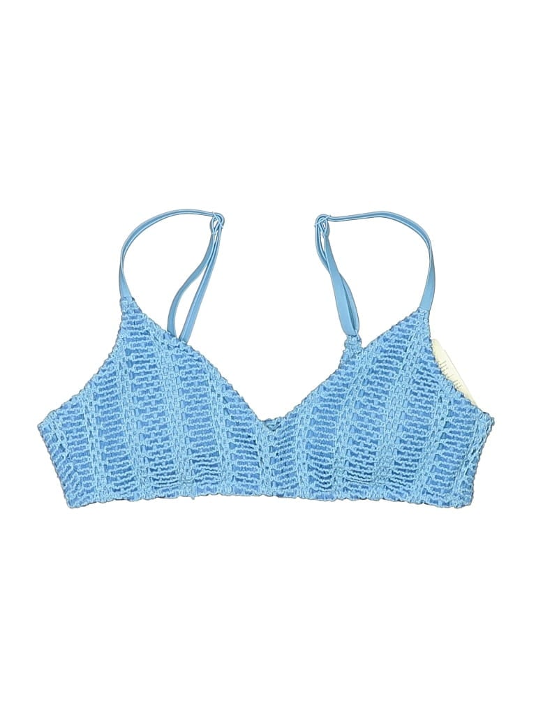 Aerie Swimsuit Top Blue Chevron/herringbone Pattern Swimwear