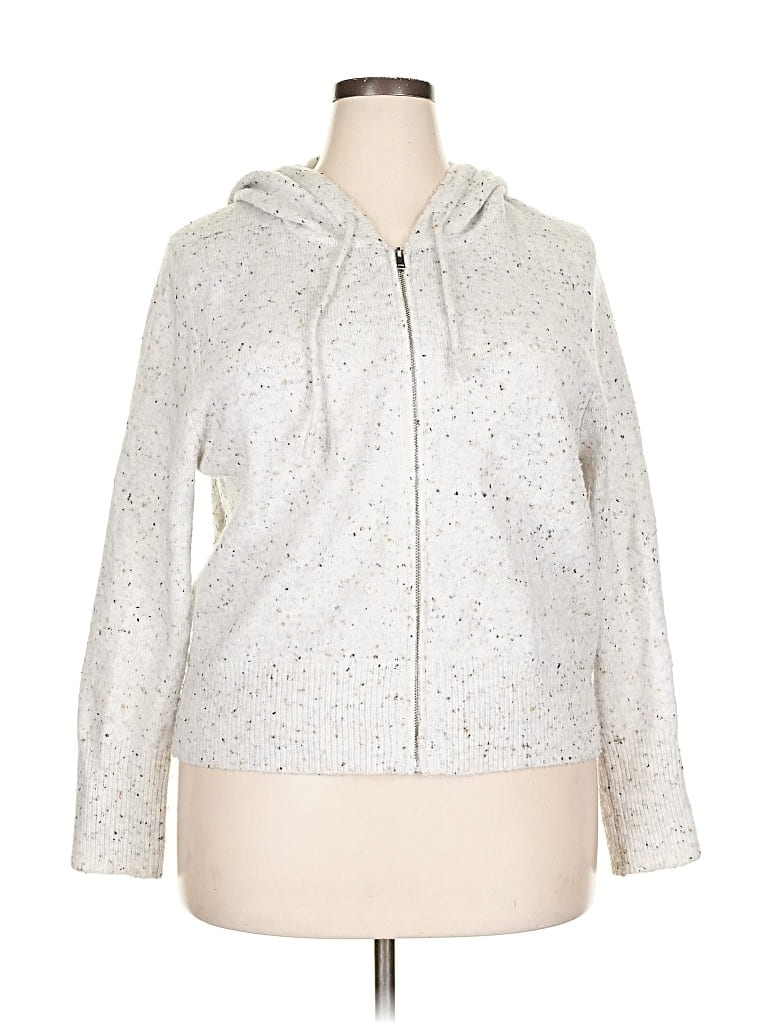 Pre-owned Universal Thread Zip Up Hoodie In Silver