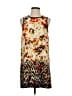 Kensie 100% Polyester Graphic Brown Ivory Cocktail Dress Size S - photo 1