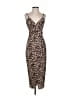 Saylor 100% Polyester Animal Print Brown Cocktail Dress Size XS - photo 1