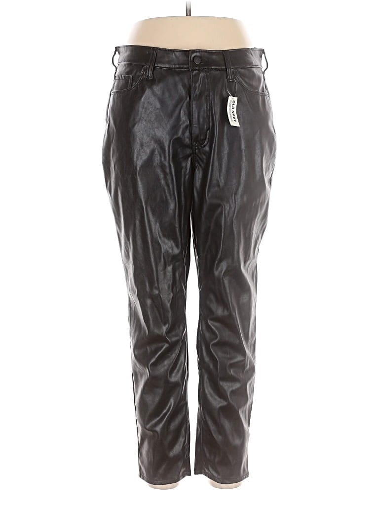 Old Navy Faux Leather Pants In Black