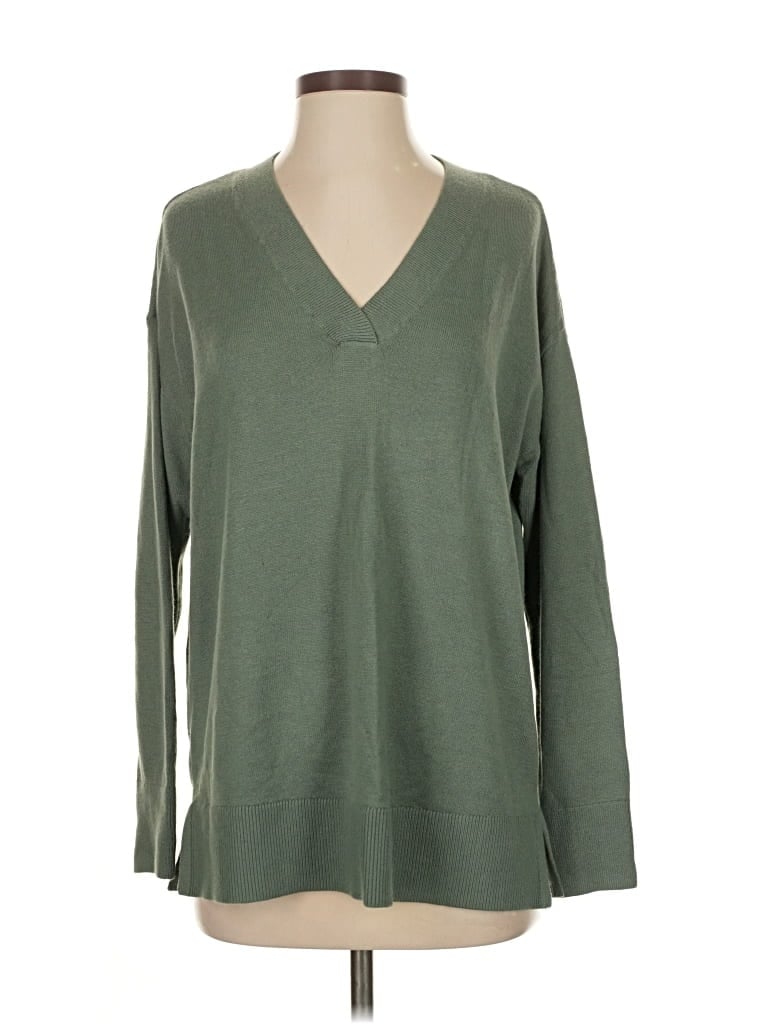 Pre-owned Ann Taylor Loft Long Sleeve T-shirt In Green