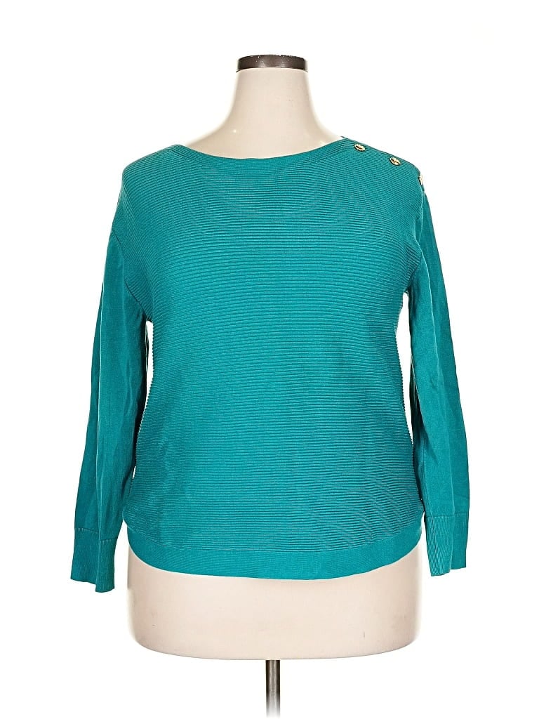 Pre-owned Jones New York Signature Pullover Sweater In Blue