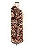L&B Animal Print Orange Tan 3/4 Sleeve Blouse Size L - photo 4