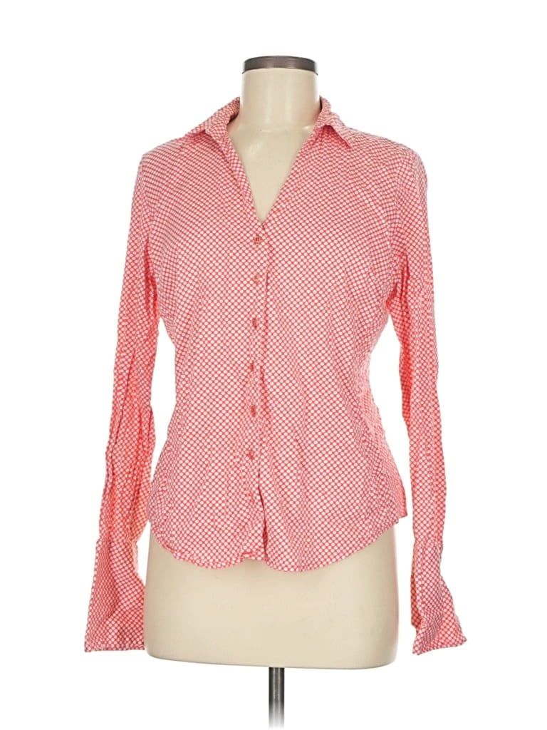 Pre-owned 7th Avenue Design Studio New York & Company Long Sleeve Blouse In Pink