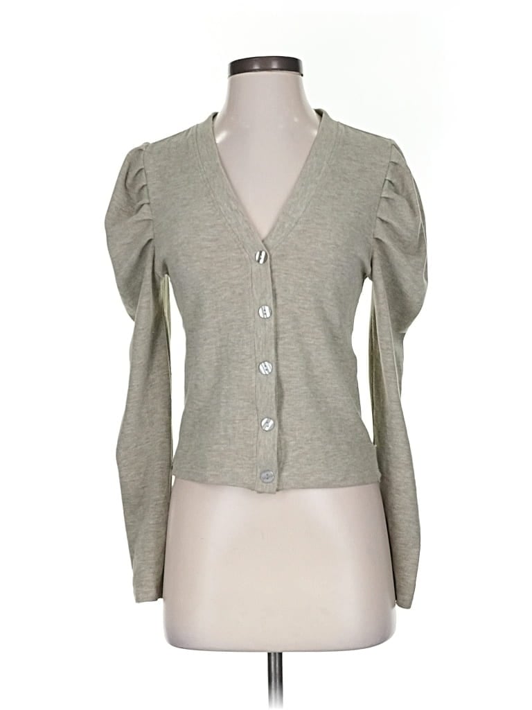 Pre-owned 7 For All Mankind Cardigan Sweater In Gray