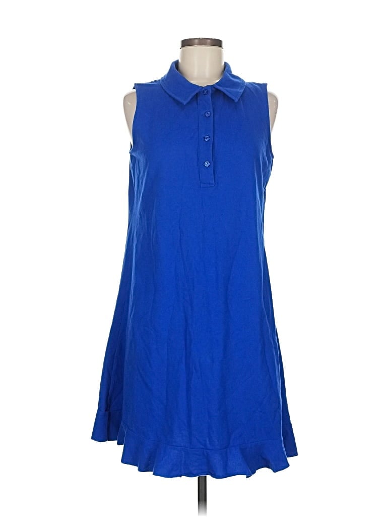 Pre-owned Isaac Mizrahi Live Casual Dress In Blue