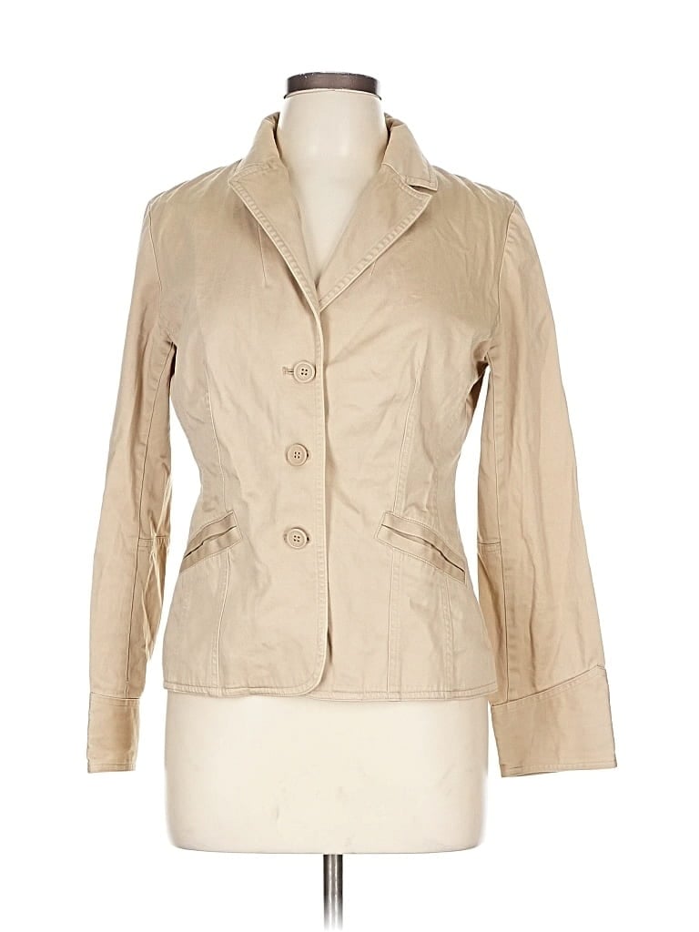 Pre-owned New York And Company Blazer Jacket In Brown