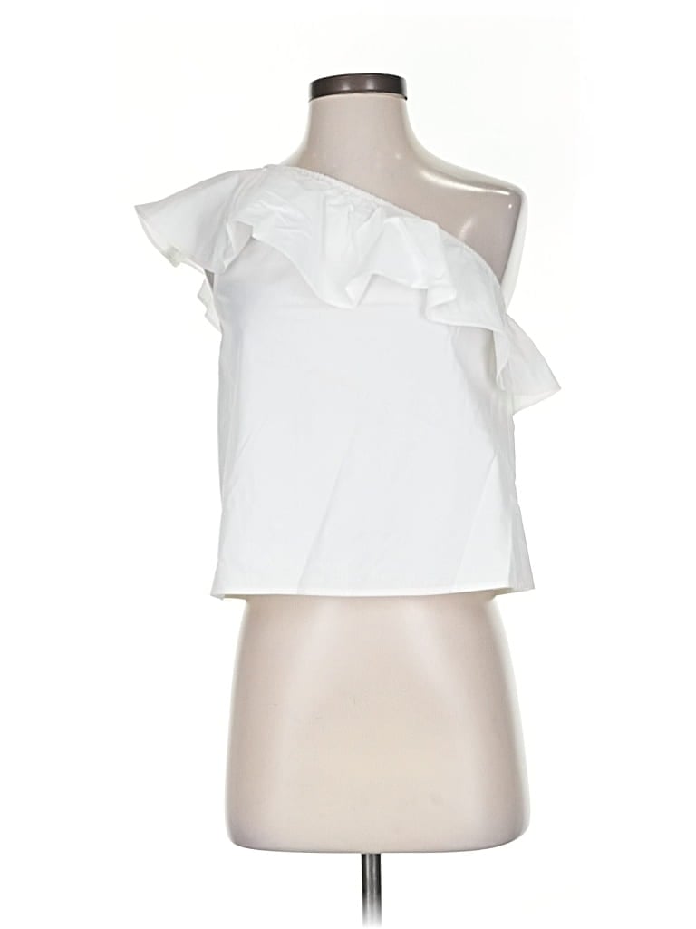 Banana Republic Factory Store Sleeveless Blouse In White