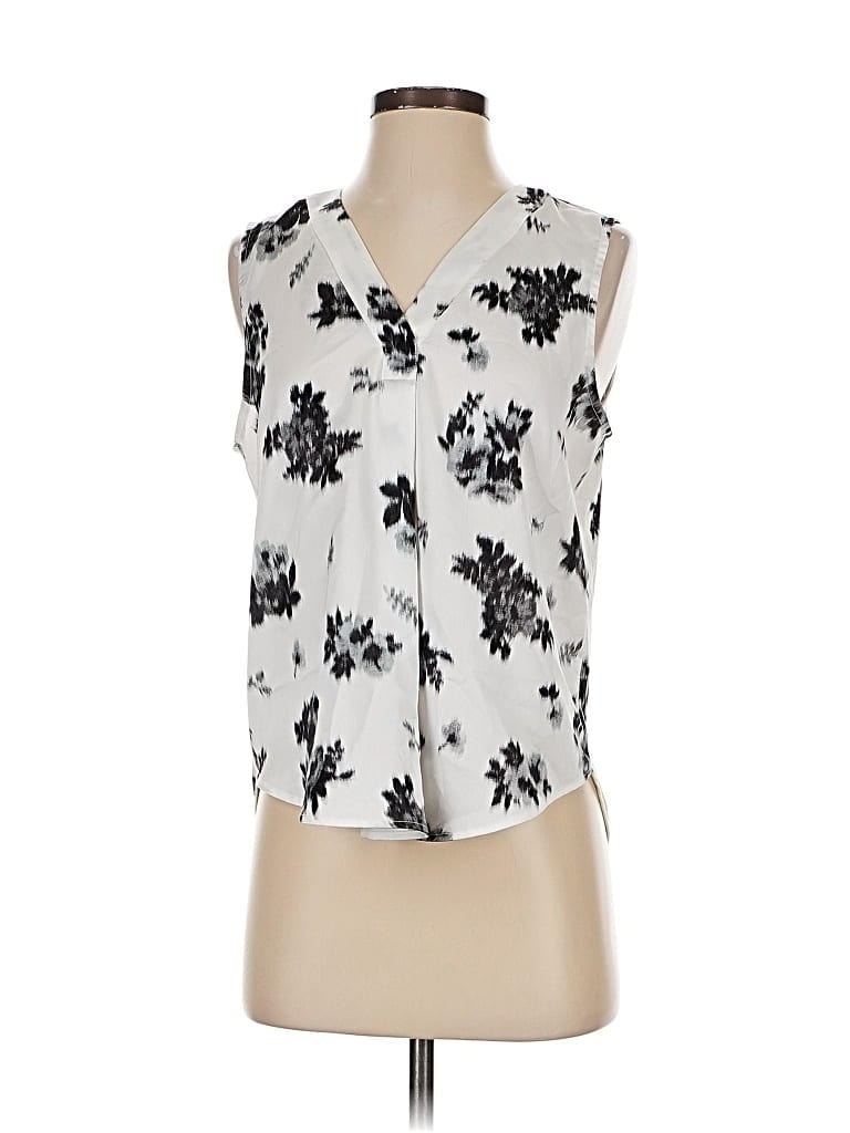 Pre-owned Ann Taylor Sleeveless Blouse In White