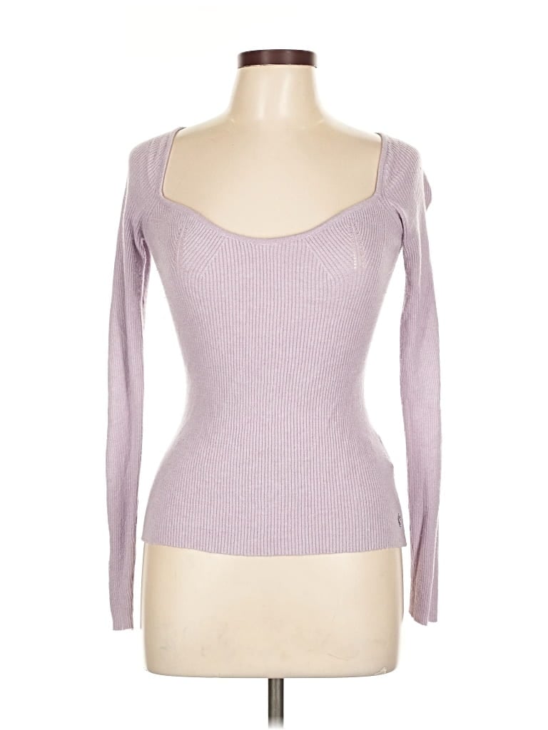 Pre-owned Guess Cardigan Sweater In Purple