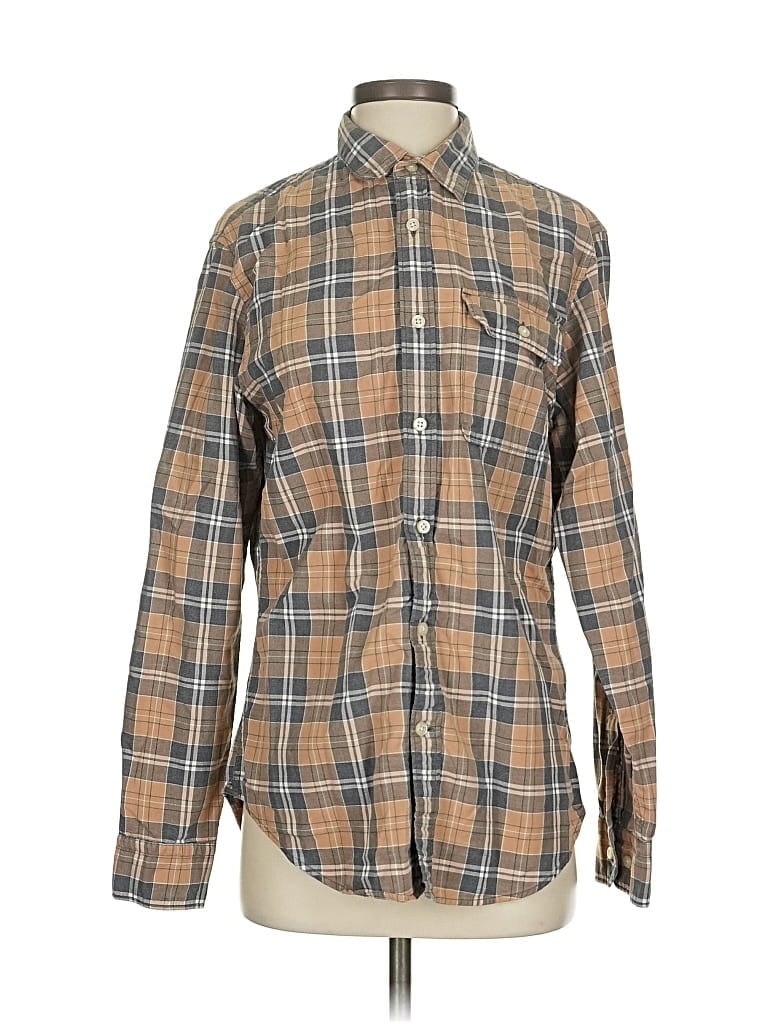 Pre-owned Banana Republic Long Sleeve Button Down Shirt In Brown