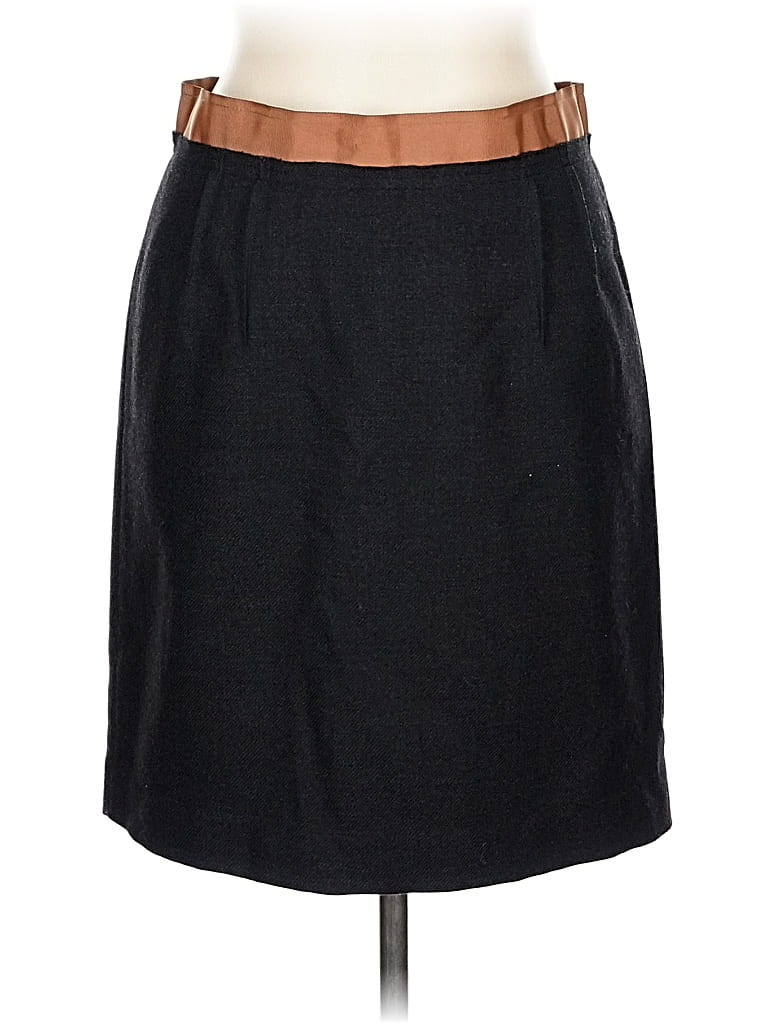 Pre-owned Ann Taylor Loft Wool Skirt In Black
