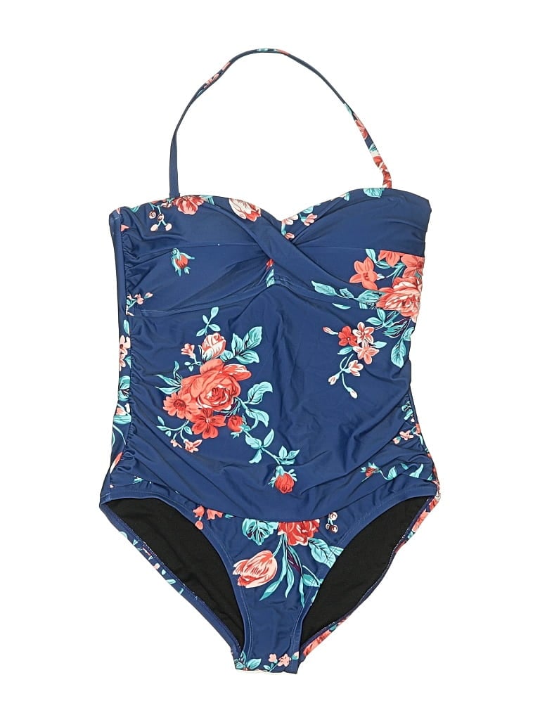 Pre-owned Hilor One Piece Swimsuit In Blue