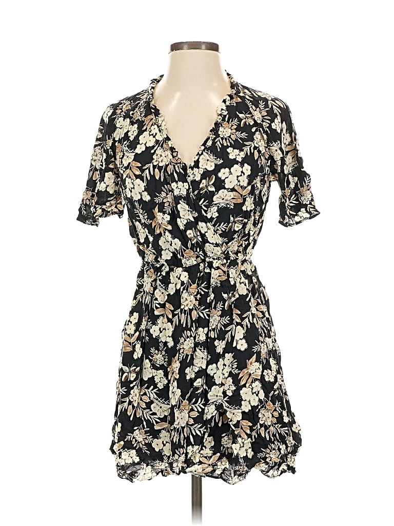 Pre-owned Zara Basic Casual Dress In Black