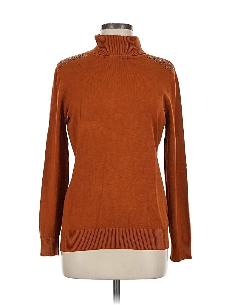 Pre-owned Joseph A Turtleneck Sweater In Brown