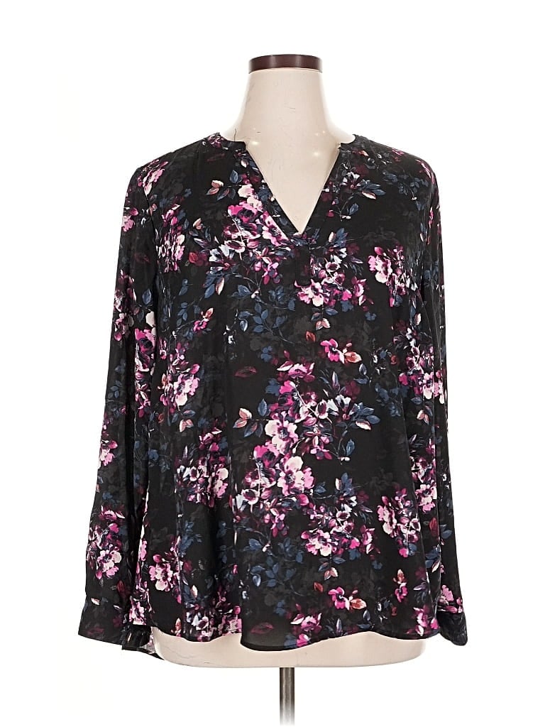 Pre-owned Torrid Long Sleeve Blouse In Black