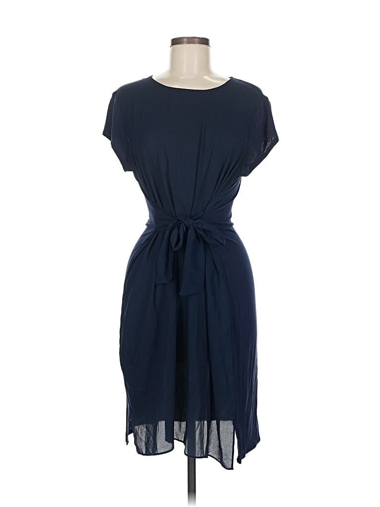 Pre-owned H By Halston Casual Dress In Blue