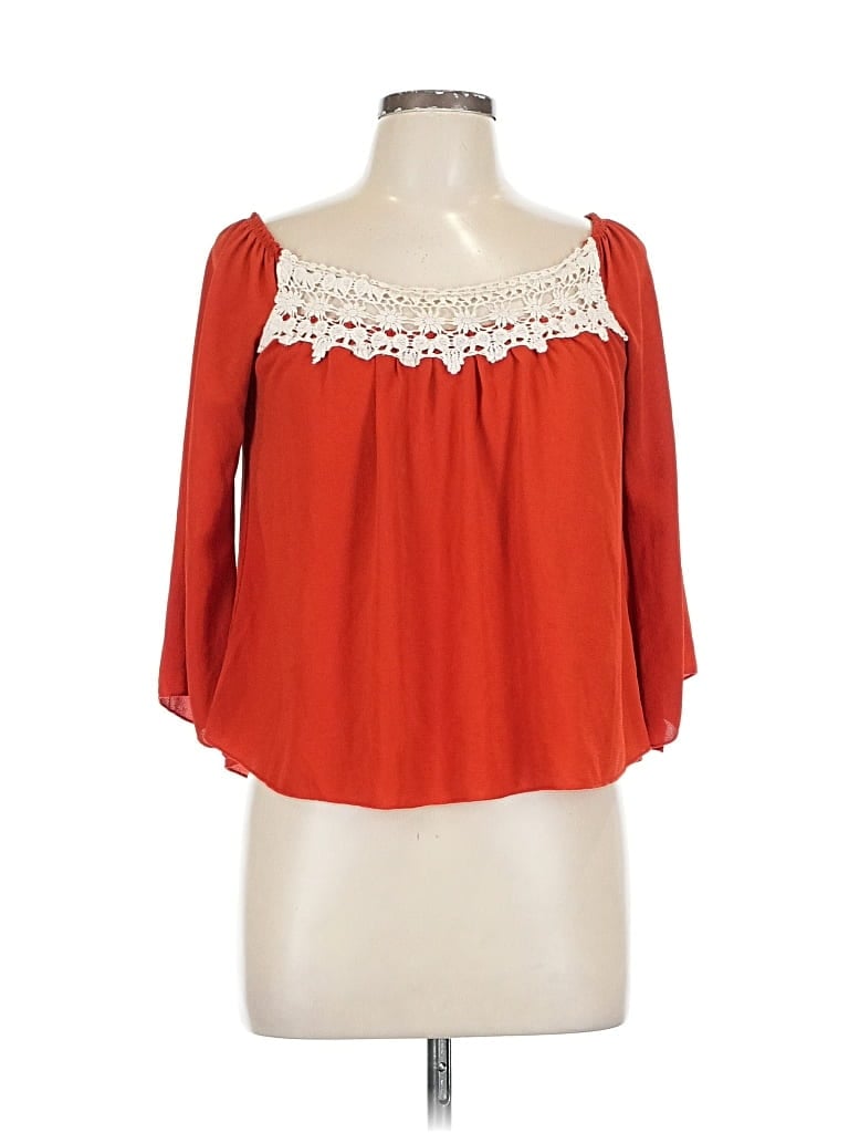 Pre-owned Papaya 3/4 Sleeve Blouse In Orange