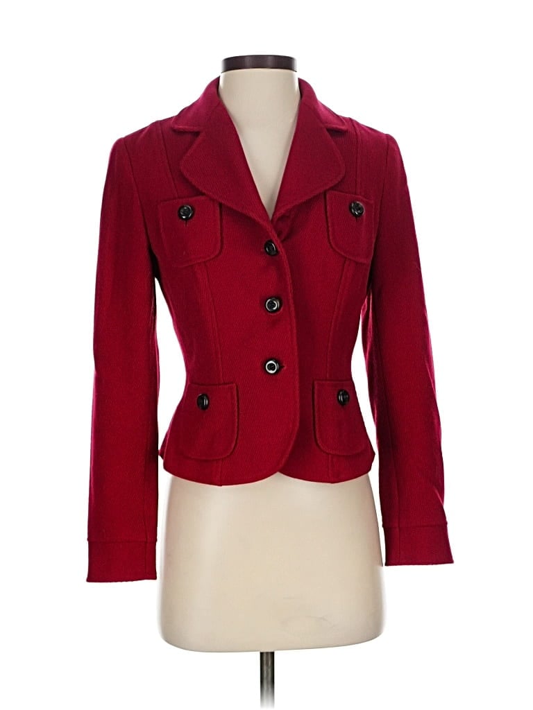 Pre-owned Etcetera Wool Blazer Jacket In Red