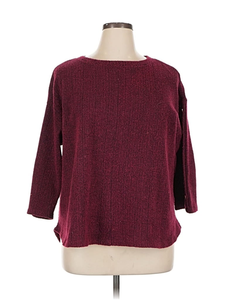 Pre-owned Liz Claiborne Pullover Sweater In Burgundy