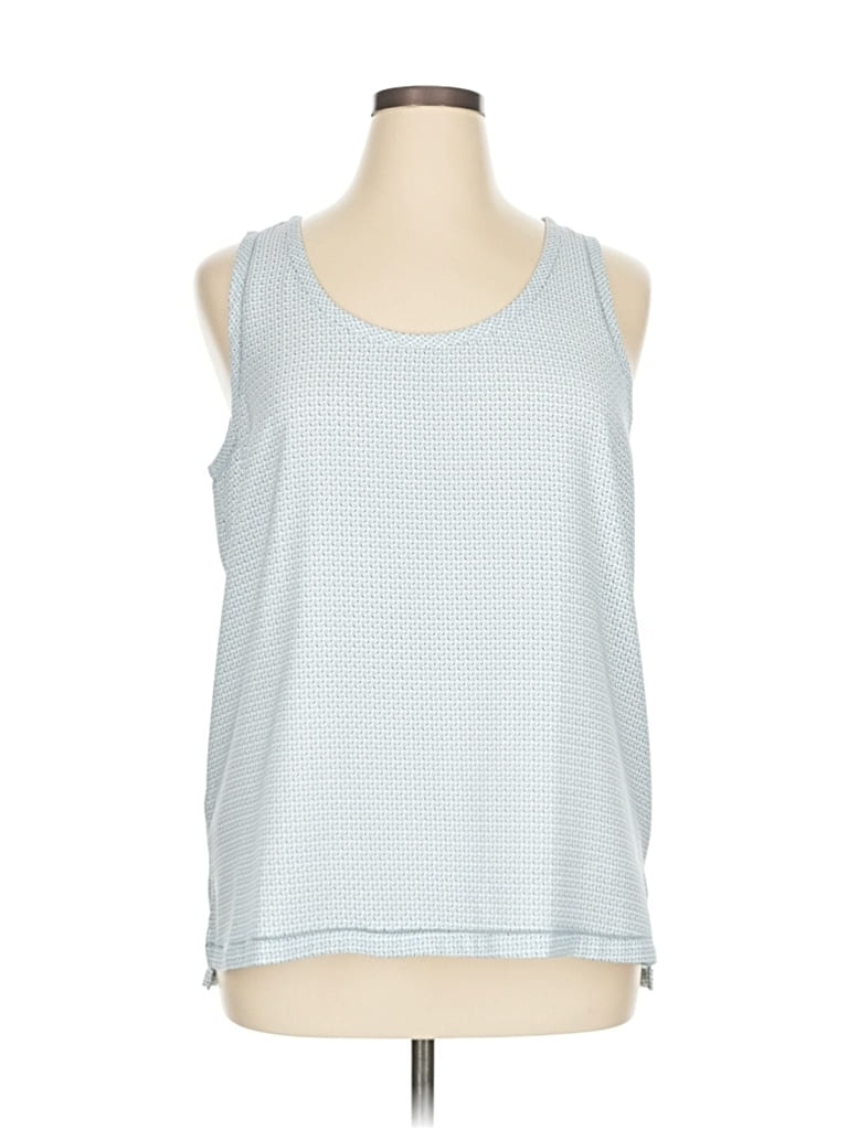 Pre-owned Ann Taylor Factory Sleeveless Top Blue Halter Neckline Tops