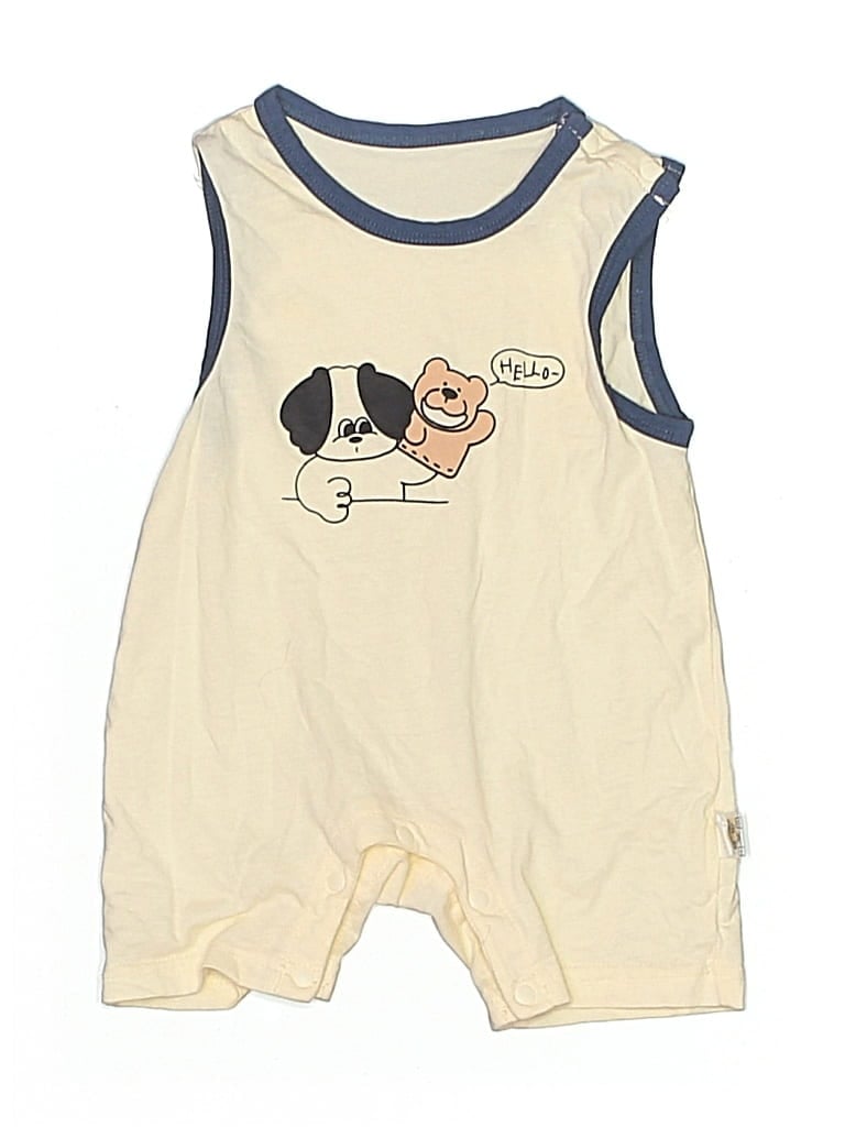 Pre-owned Assorted Brands Kids' Short Sleeve Onesie In White