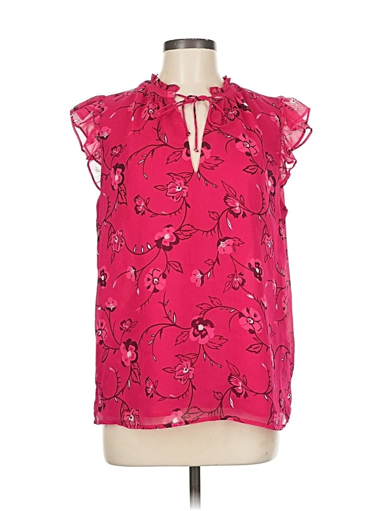 Pre-owned Ann Taylor Factory Sleeveless Blouse In Pink