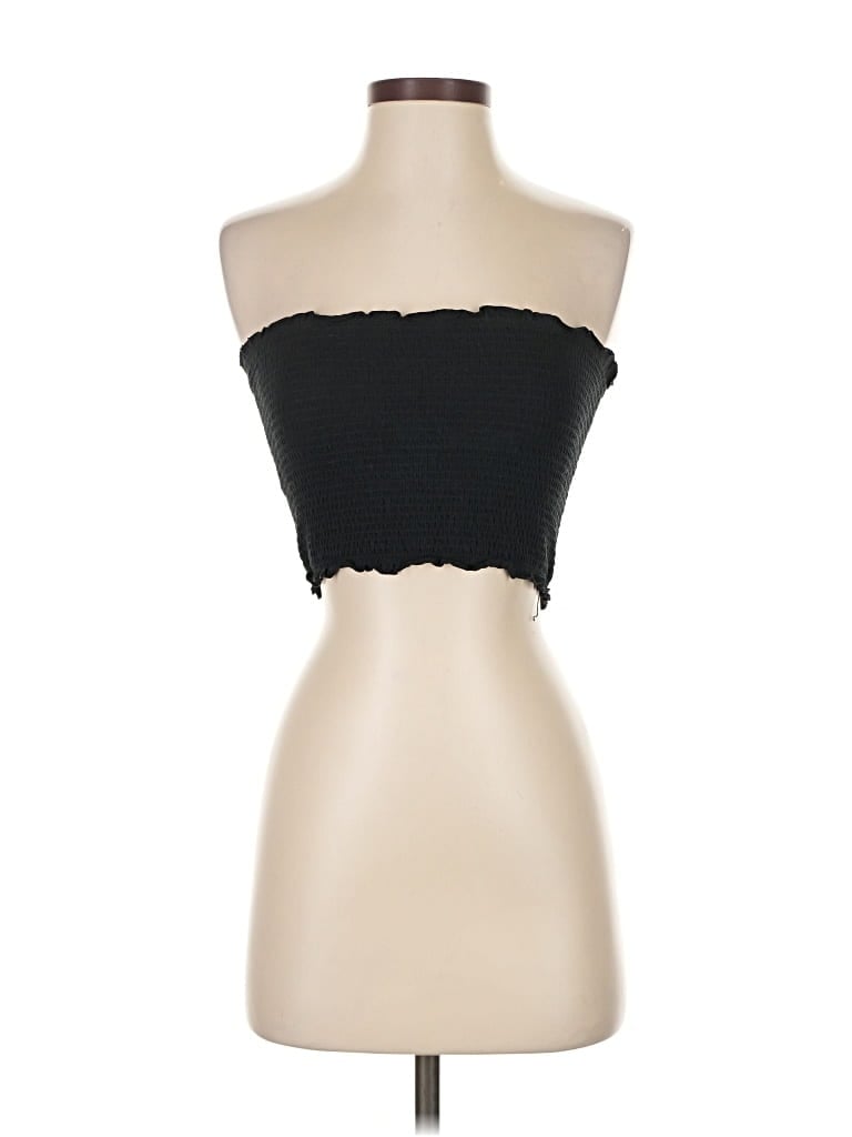 Pre-owned Victoria's Secret Pink Tube Top Black Strapless Neckline Tops