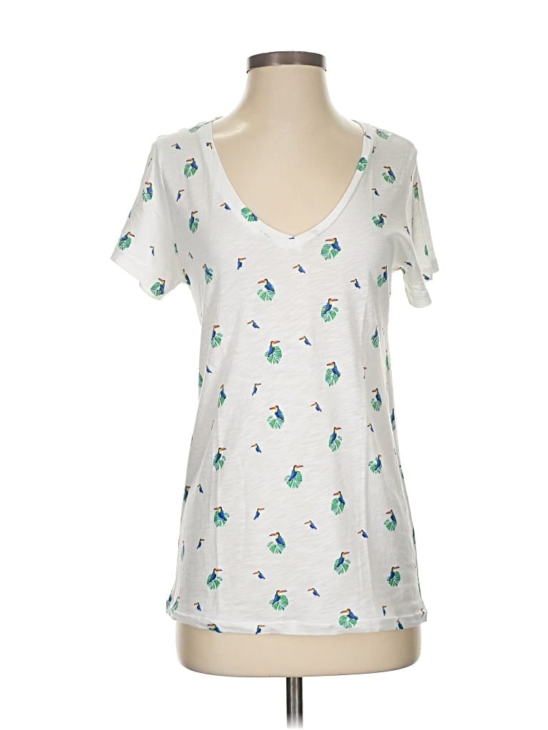 Pre-owned Marine Layer Short Sleeve T-shirt In White