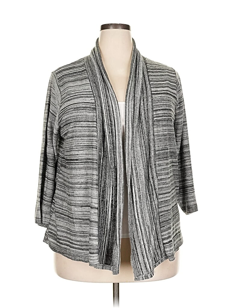 Pre-owned New Directions Cardigan Sweater In Gray