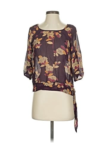 Moulinette Soeurs 3/4 Sleeve Silk Top (view 1)