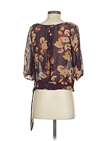 Moulinette Soeurs 3/4 Sleeve Silk Top (view 2)