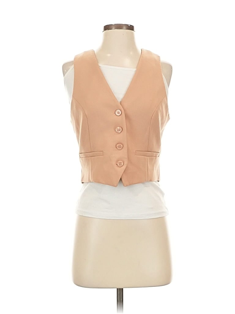 Pre-owned Open Edit Vest In Brown