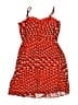 Manoukian 100% Polyester Print Orange Red Cocktail Dress Size 2 - photo 2