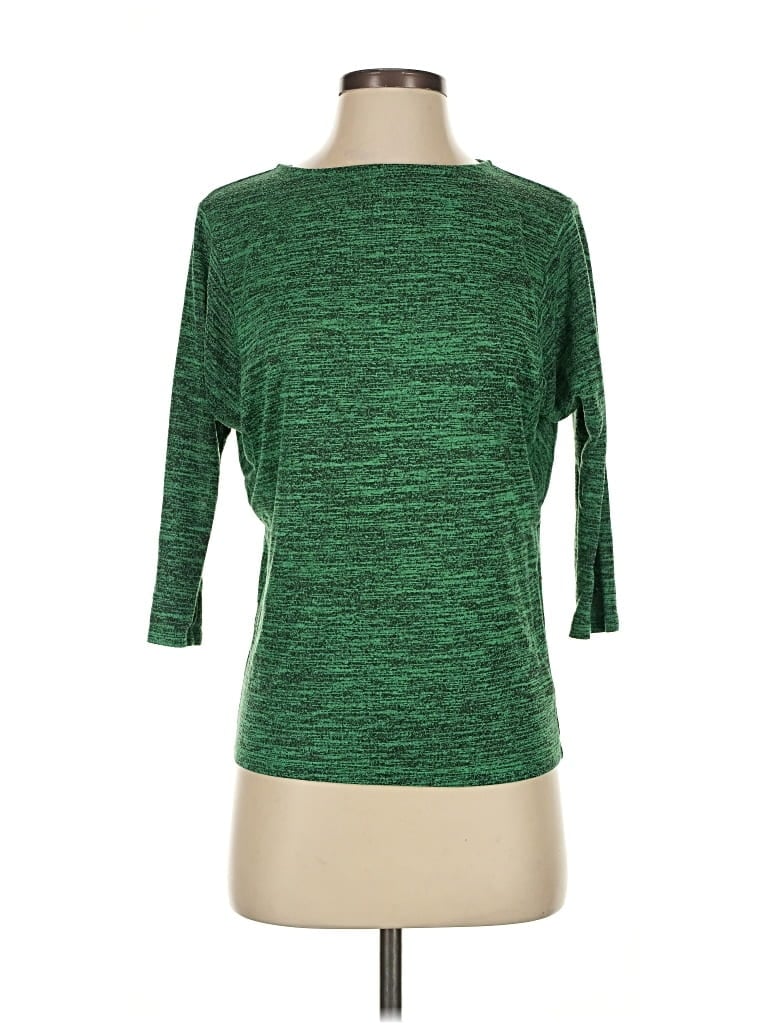 Pre-owned The Limited 3/4 Sleeve T-shirt In Green