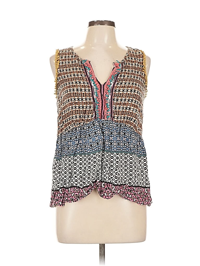 Pre-owned Ranna Gill Sleeveless Blouse In Blue