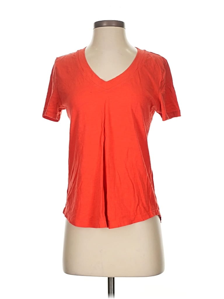 Pre-owned Ann Taylor Loft Short Sleeve T-shirt In Red