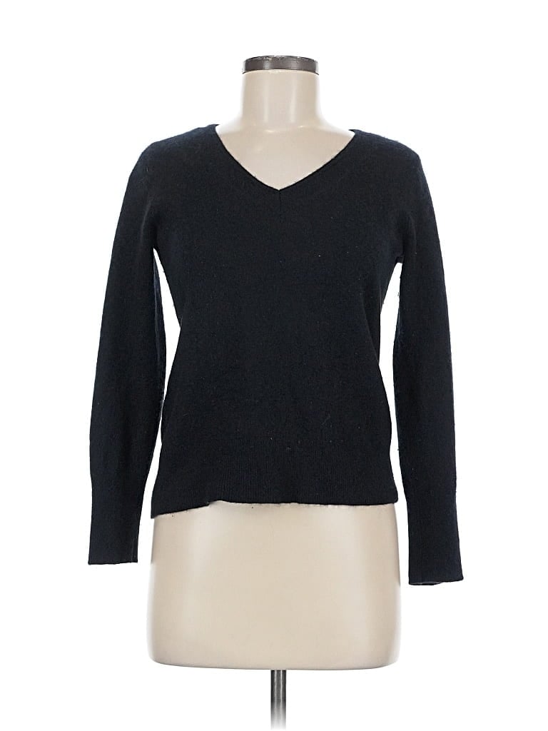 Pre-owned Halogen Cashmere Pullover Sweater In Black
