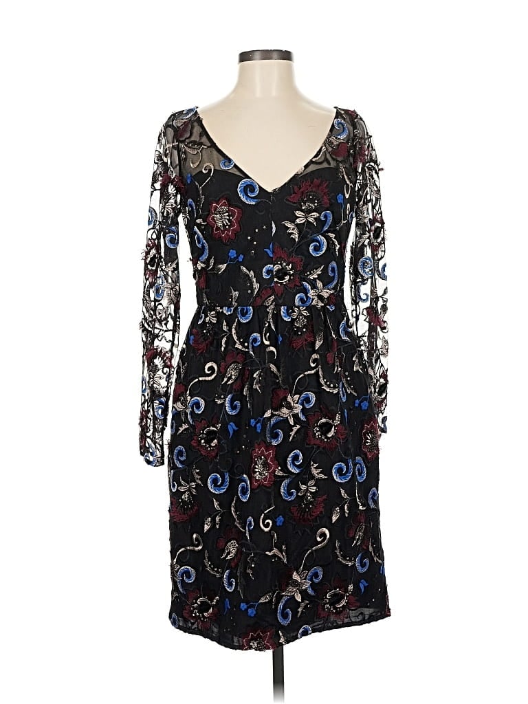 Pre-owned Mikael Aghal Cocktail Dress In Black