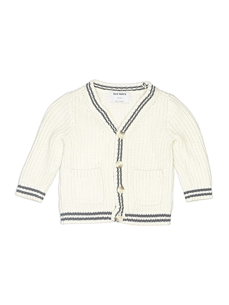 Pre-owned Old Navy Kids' Cardigan Sweater In White