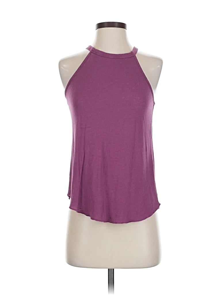 Pre-owned Abercrombie & Fitch Tank Top Purple Halter Neckline Tops