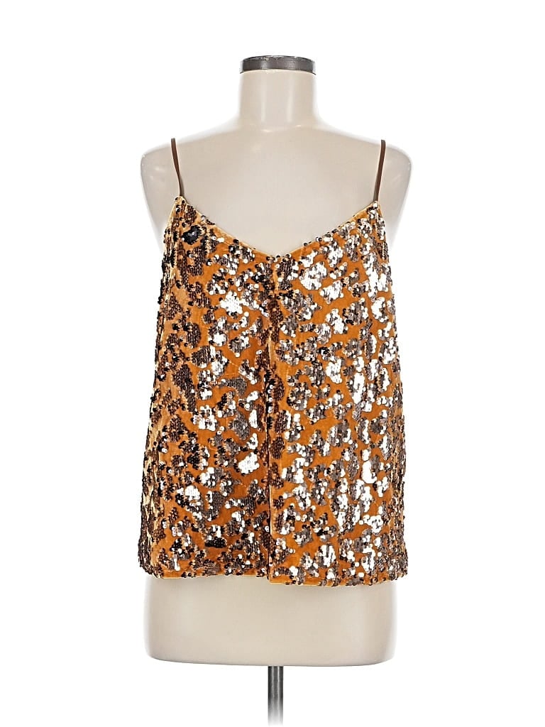 Pre-owned Ro & De Sleeveless Blouse In Gold