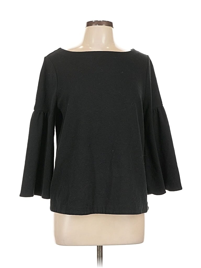 Pre-owned A New Day 3/4 Sleeve Top Black Boatneck Tops